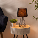 Wired Lamp "Moca" Black metal, H.35 cm Black 2