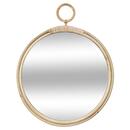Mirror "Carolina" Rattan, D.38 cm Natural wood