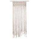 Thread Curtain "Macramé" Ivory white, 90x200 cm Beige