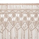 Thread Curtain "Macramé" Ivory white, 90x200 cm Beige