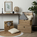 Jute rug with white border White, D.120 cm White