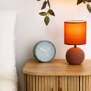 Ceramic Lamp "Timéo" Terracotta striped rose, H.25 cm Striped terracotta pink
