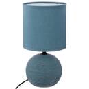 Ceramic Lamp "Timéo" Blue striped, H.25 cm Blue stripe