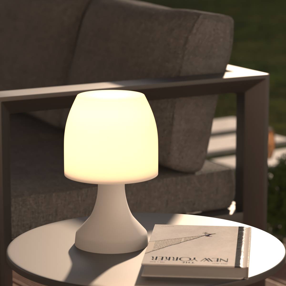 DOKK Outdoor Battery Lamp White H. 27.5 cm White