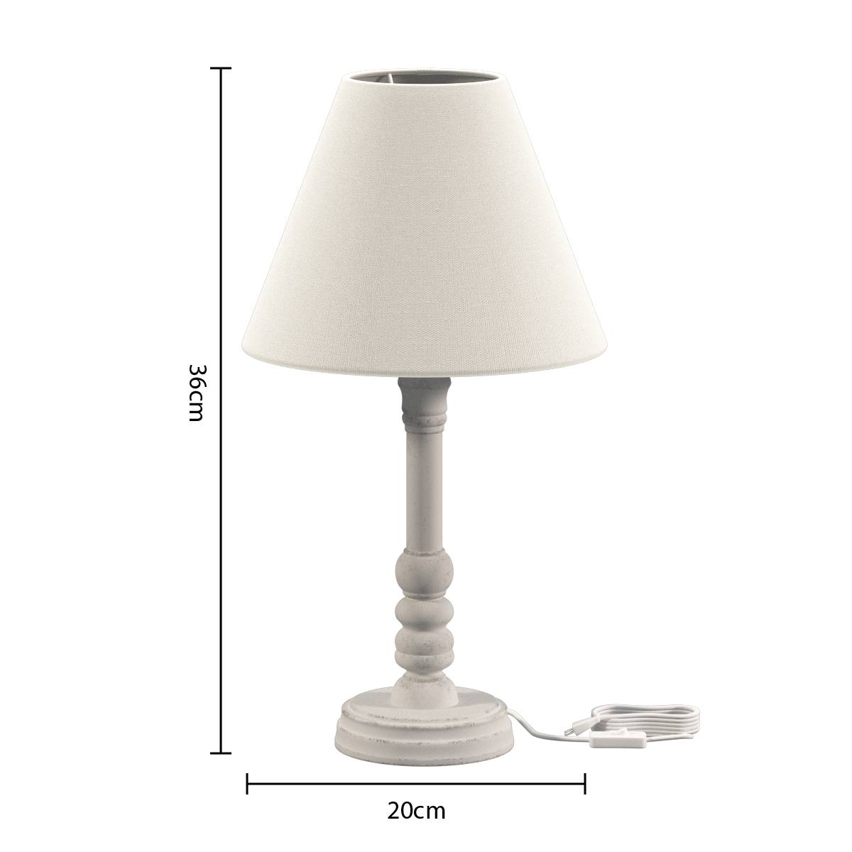 Lamp "Leo" White, H.36 cm White