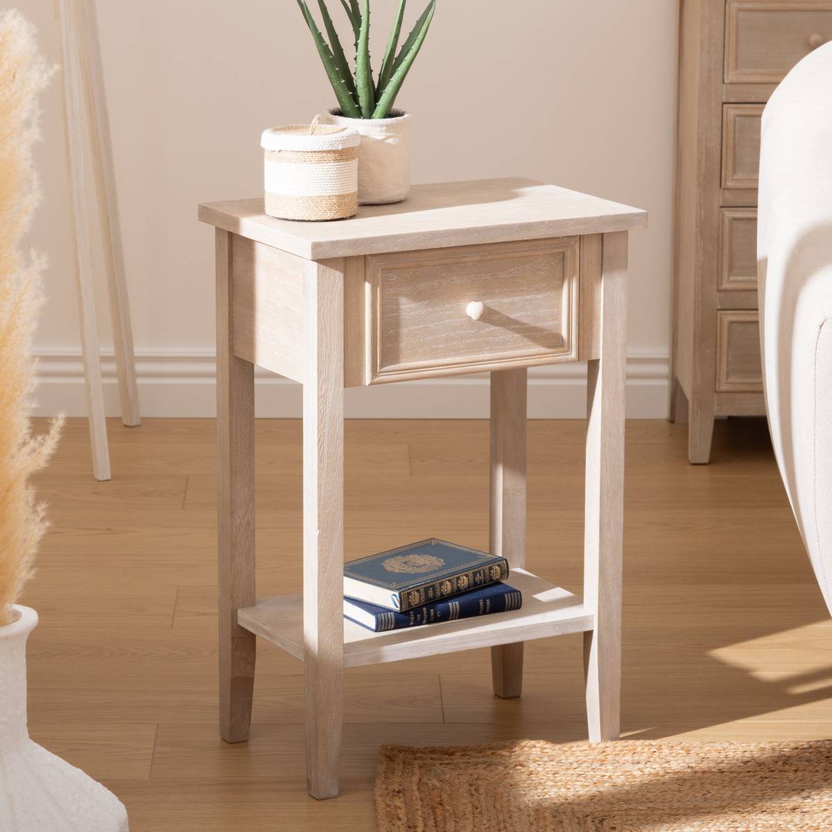 Bedside Table "Charm" H.67 cm Natural wood