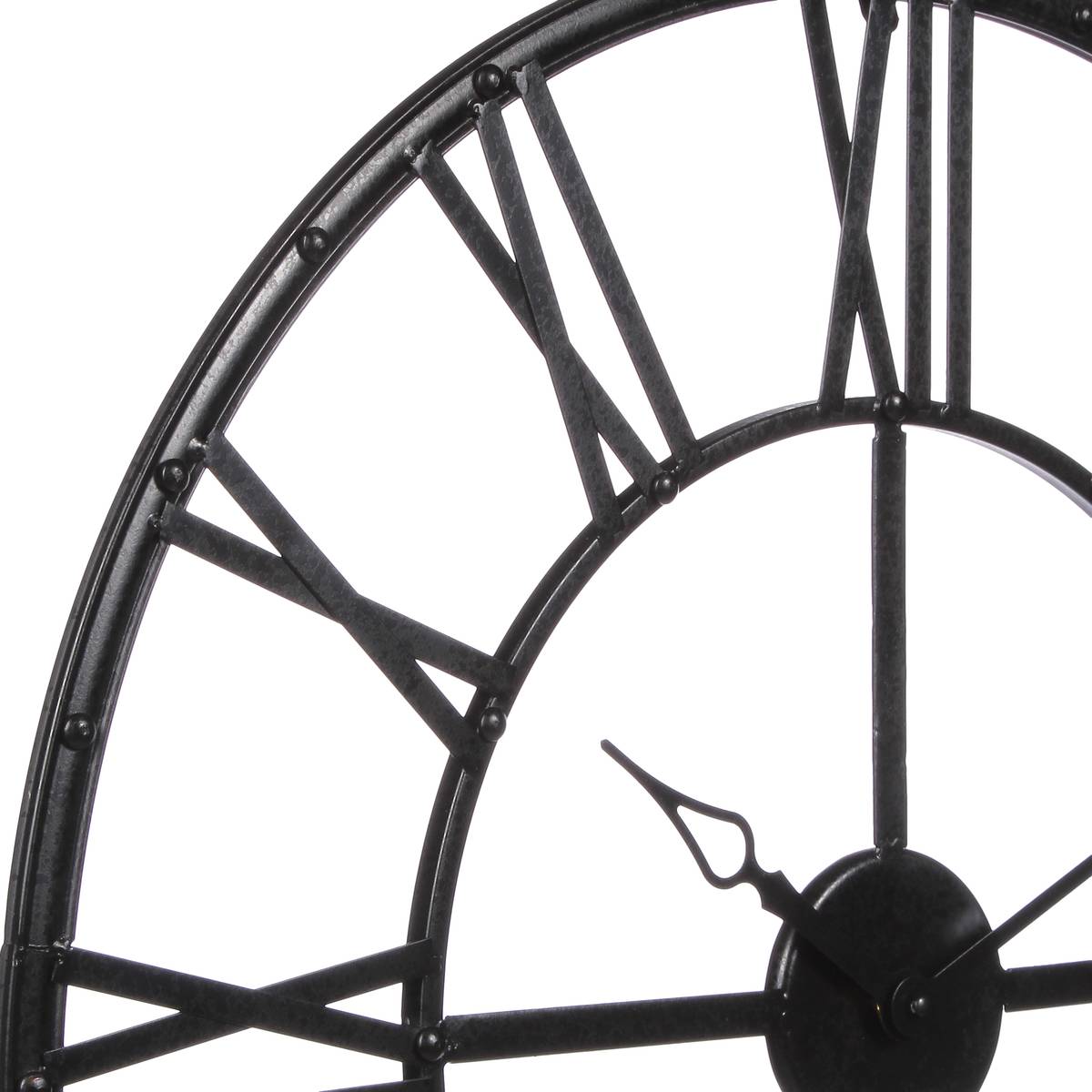 Clock "Andras" metal Black, D.70 cm Black