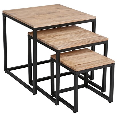 "edena" nesting tables acacia, l.30/40/50