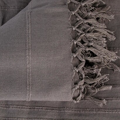 Bed throw "anjali" grey, 250x230 cm