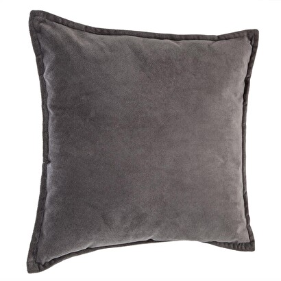 Cushion "lilou" slate grey, 45x45 cm