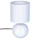 Ceramic Lamp "Timéo" Glossy white, H.25 cm Bright white