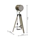 Tripod Lamp "Ebor" Copper, H.68 cm Copper