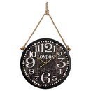 Metal clock Black, Ø 52 cm Black