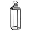 Set of 3 Silver Outdoor Lanterns Steel Silver