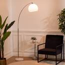 Arc Floor Lamp "Geda" Marble, White, H.185 cm White