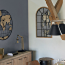 Mirror "Zoe" Black metal, 60x107 cm Black
