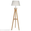 Tripod Floor Lamp 'Kalo' Bamboo, H.156 cm Natural wood
