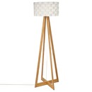 Floor Lamp "Moki" Bamboo, White, H.150 cm White