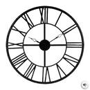 Clock "Andras" metal Black, D.70 cm Black