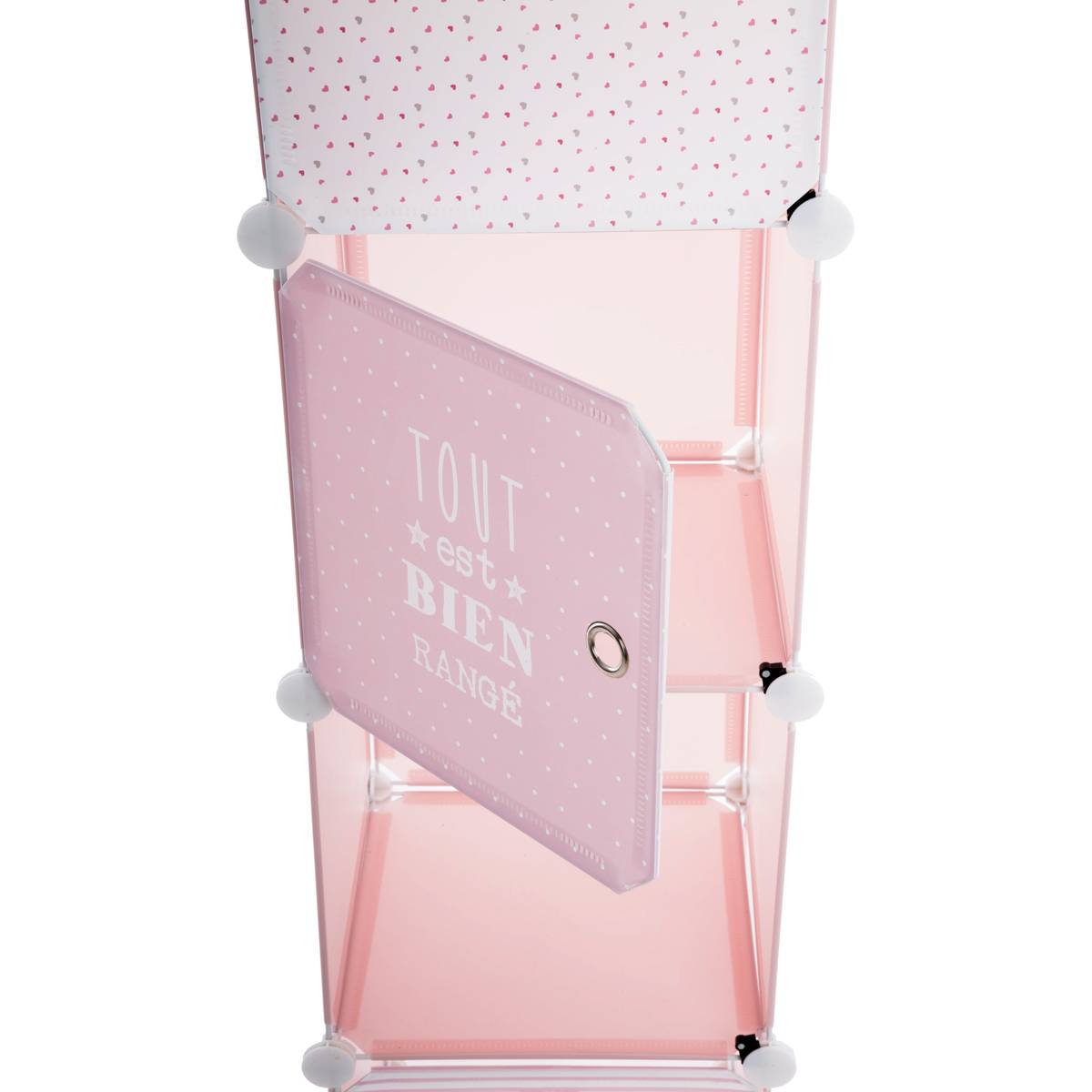 Children's Storage Lockers "Column" Pink, 34x139 cm Pink
