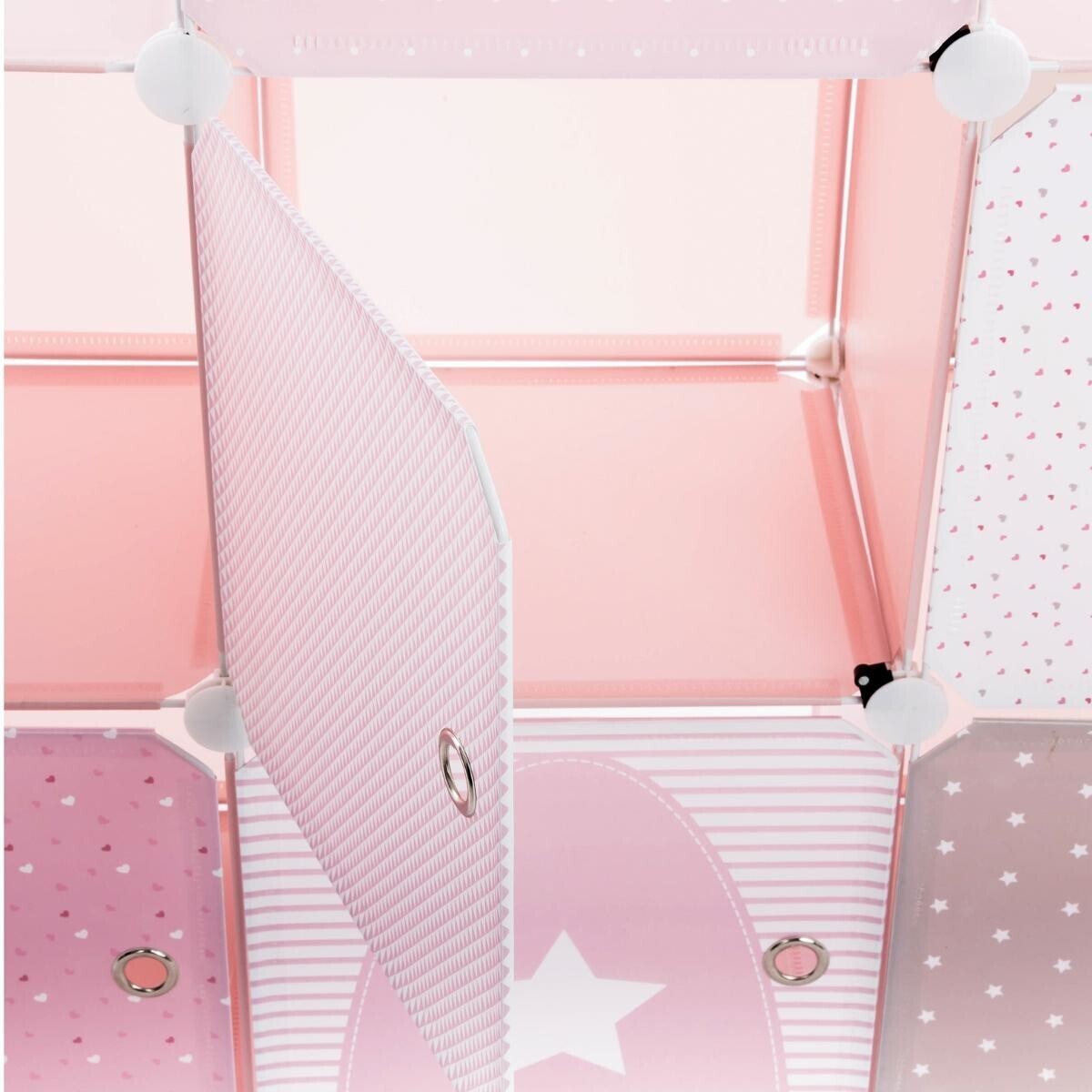 Children's Storage Lockers "Castle" Pink, 96x109 cm Pink