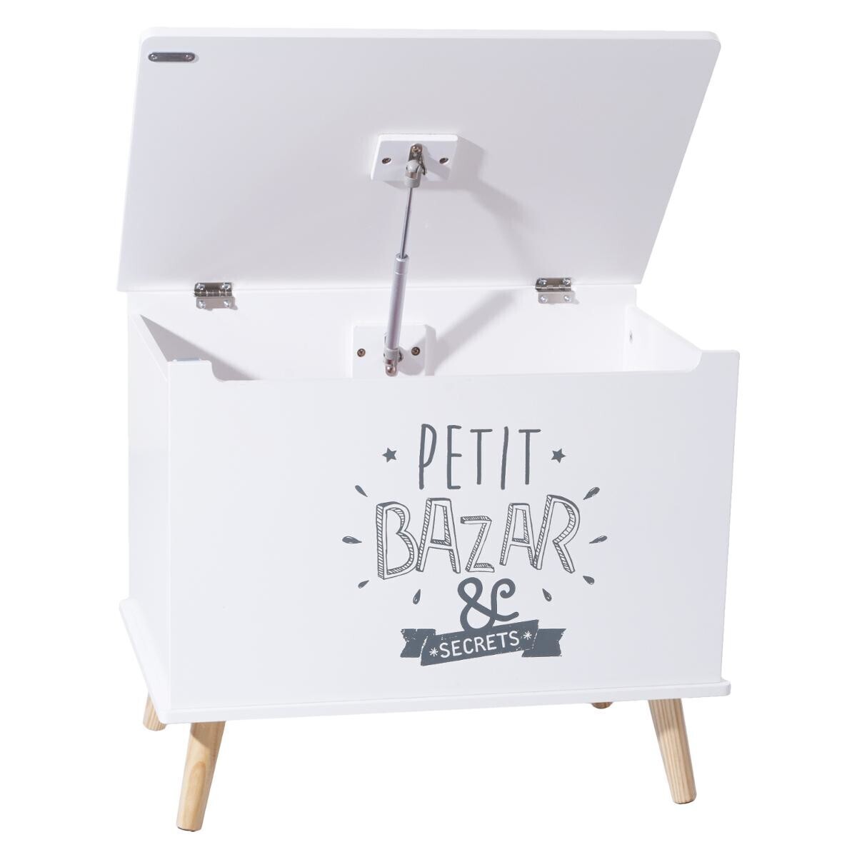 White Wooden Kids' Chest White, 58x38 cm White
