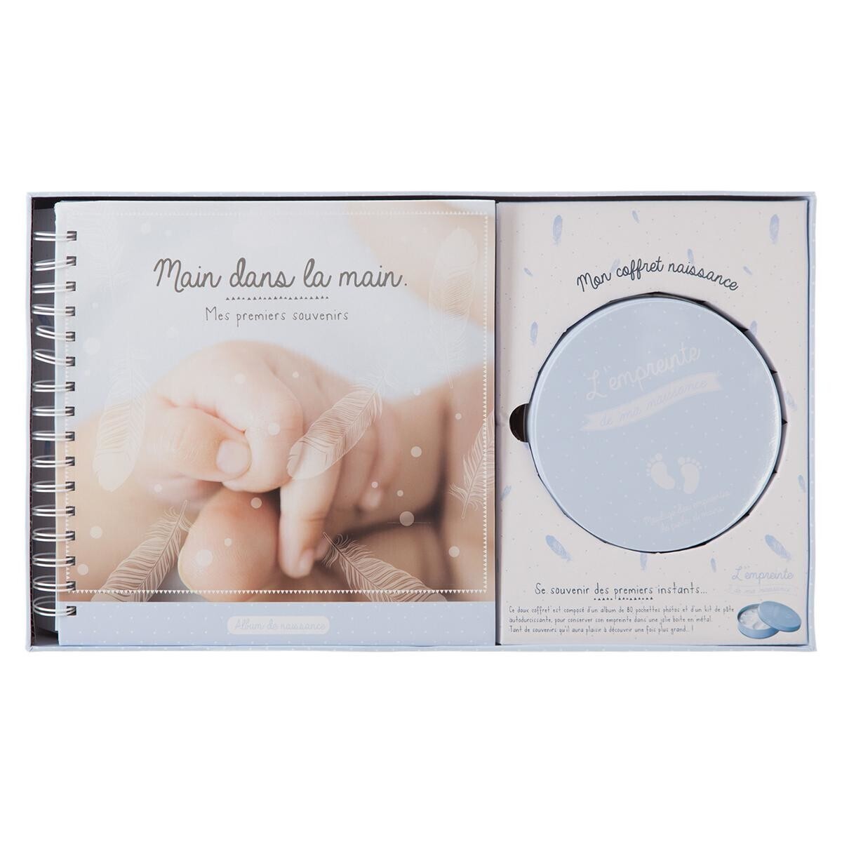 "Empreinte" Box Set, Photo Album 40x23 cm Blue