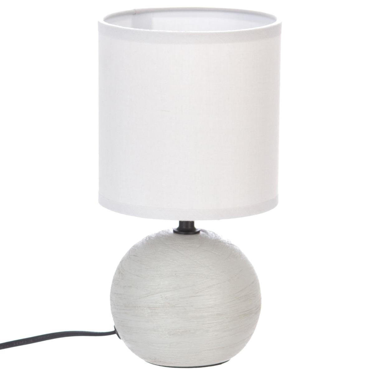 Ceramic Lamp "Timéo" Striped mouse grey, H.25 cm Mouse grey stripe