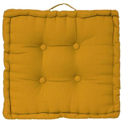 Floor cushion "anjali" yellow, 40x40 cm