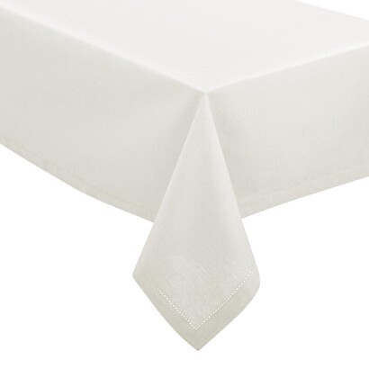 "jane" tablecloth, chambray cotton white, 140x240 cm
