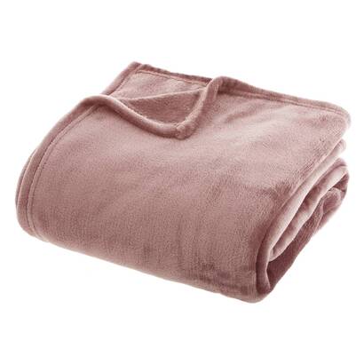 Flannel throw pink, 180x230 cm