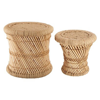 "ilyan" nesting tables bamboo, d.30/37 cm
