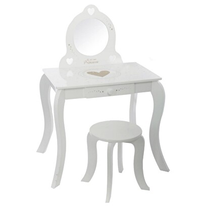 Children's vanity and stool white, l.71.5 cm