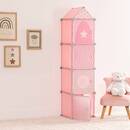 Children's Storage Lockers "Column" Pink, 34x139 cm Pink