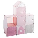Children's Storage Lockers "Castle" Pink, 96x109 cm Pink