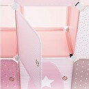 Children's Storage Lockers "Castle" Pink, 96x109 cm Pink