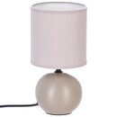 Ceramic Lamp "Timéo" Matte taupe gray, H.25 cm Taupe grey matt