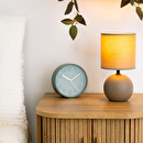 Ceramic Lamp "Timéo" Matte taupe gray, H.25 cm Taupe grey matt