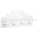 Children's Coat Hook "Cloud" White, 4 hooks White