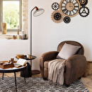 Club chair "Stanis" Brown leather effect Brown