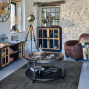 Club chair "Stanis" Brown leather effect Brown