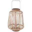 MOURAD Indoor Lantern Beige H. 35 cm Natural wood