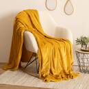 Flannel throw Yellow, 180x230 cm Yellow