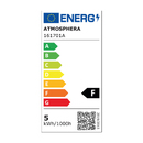 LED Bulb "Globe" Twisted Amber, D.9.5 cm, E27 Amber