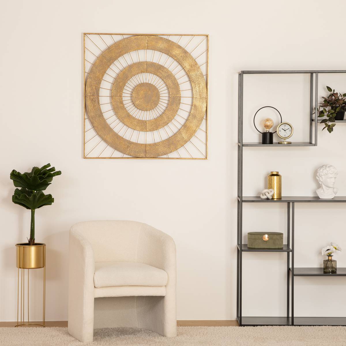 Wall Decor "Louise" Gold, 90x90 cm Gold