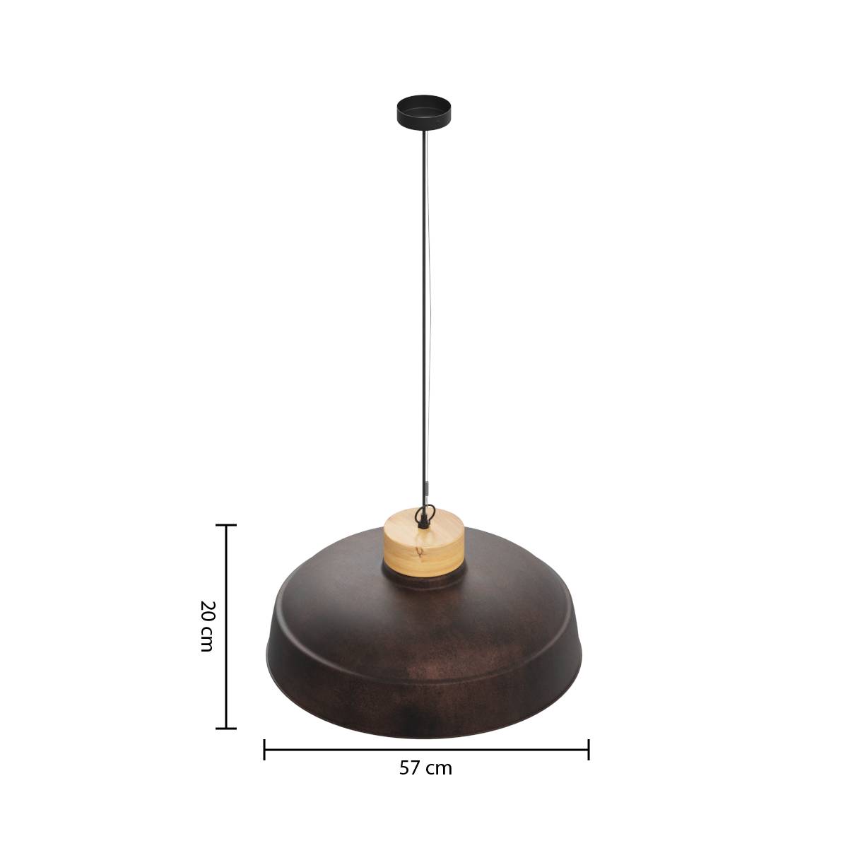 Pendant Light "Prao" Gray, D.57 cm Grey