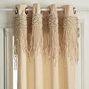 "Rituality" Curtain, Macramé Beige, 140x260 cm Beige