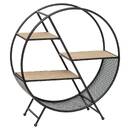 Round Shelf "Timeo" Black, D.50 cm Black