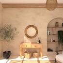 Mirror "Pamela" D.83 cm Brown