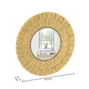 Mirror "Alba" D.57 cm Beige